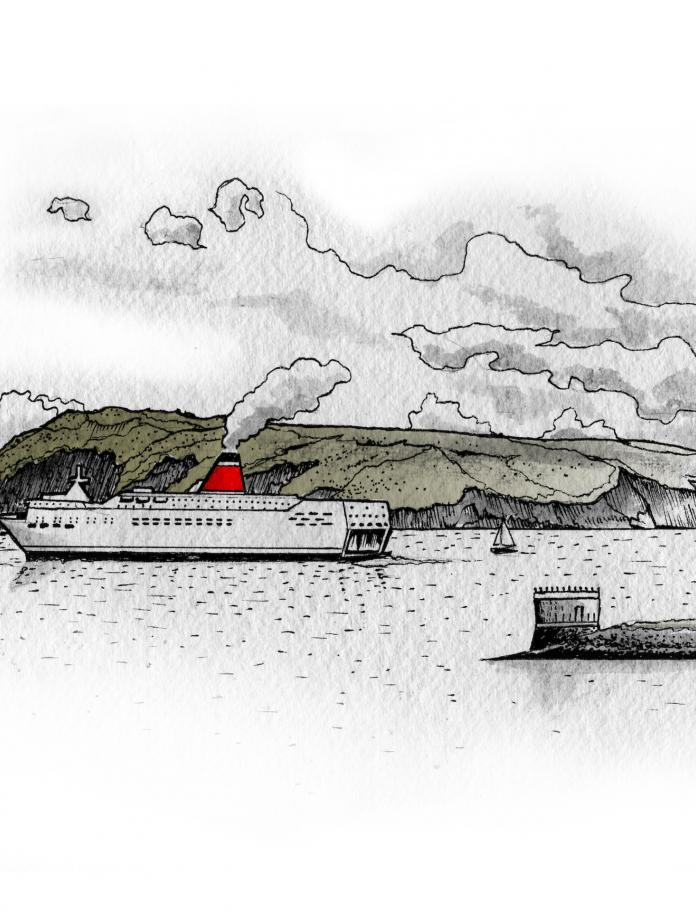 Ilustración de Fishguard Harbor