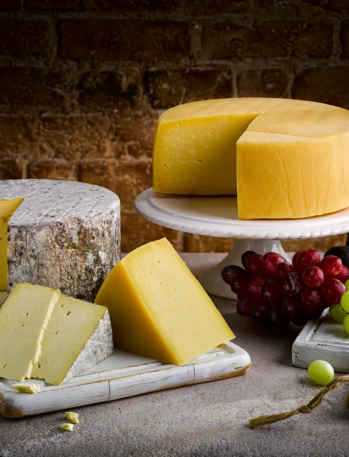 ブドウとイチジクを使ったチーズのセレクション