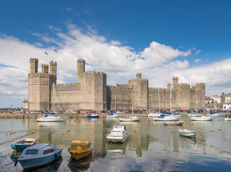 A view of the castle across the water.