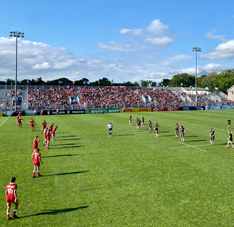 Welsh Women Rugby Team against Canada